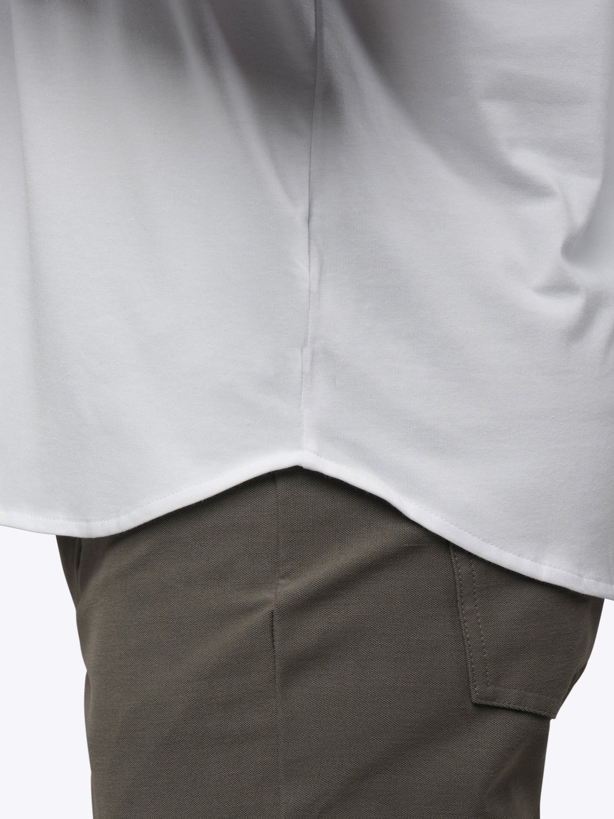 Men's Long Sleeve Stretch Button-Up Shirt in White – view 5