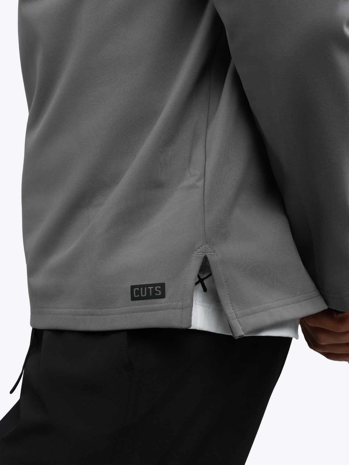 Men's Performance Fleece Quarter Zip Pullover in Wolf – view 5