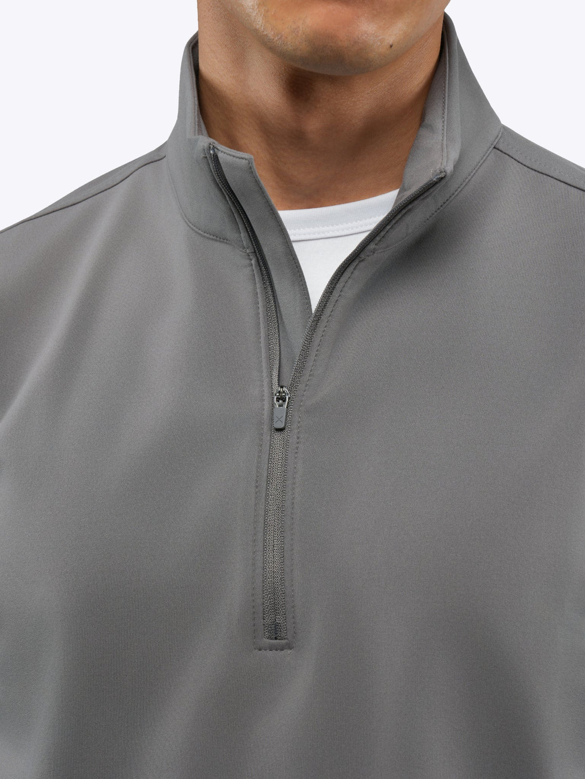 Men's Performance Fleece Quarter Zip Pullover in Wolf – view 3