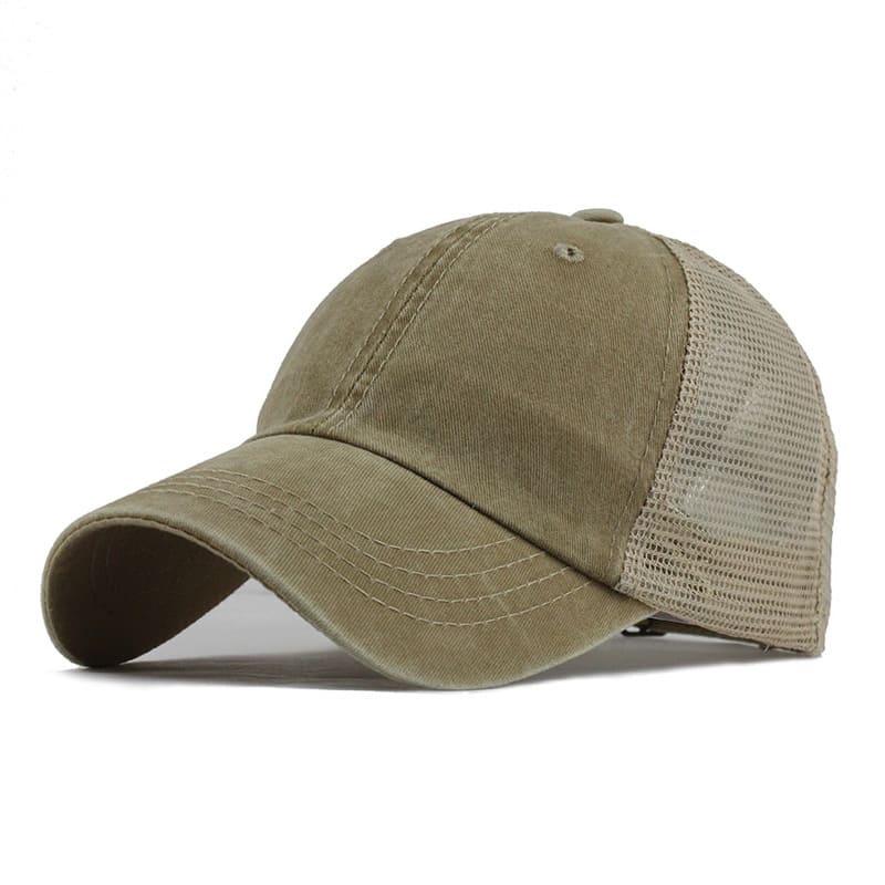 Men's Washed Organic Cotton Trucker Baseball Cap – view 3