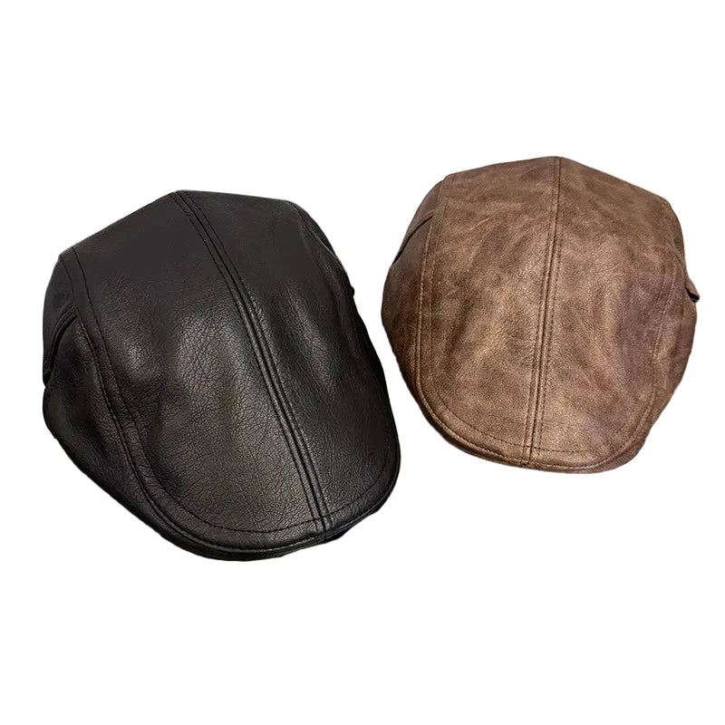 Westminster Men's Faux Leather Duckbill Flat Cap – Vegan Leather, Cotton Sweatband, Adjustable 55–60 cm – view 6