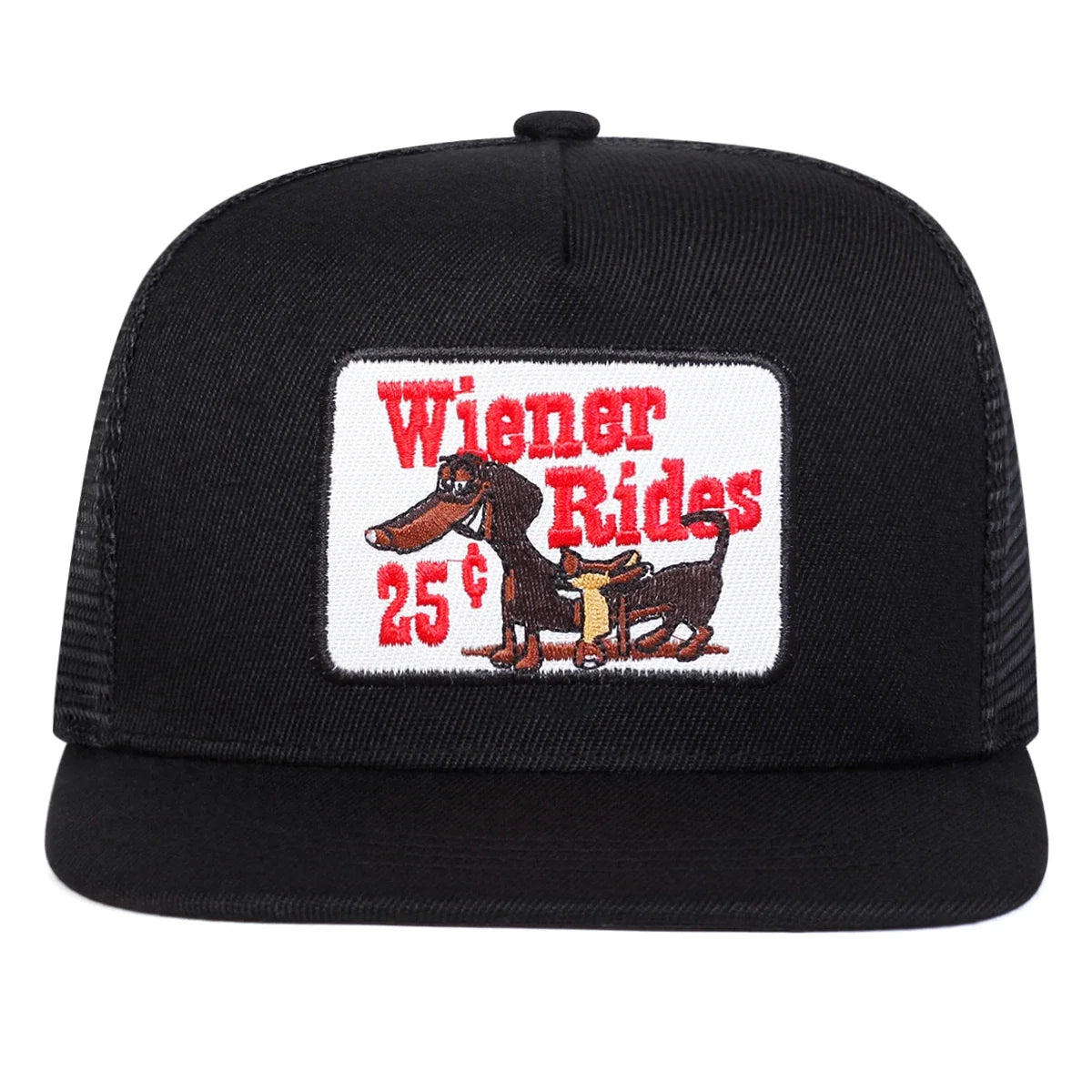 Wiener Rides Men's Trucker Snapback Baseball Cap – view 4