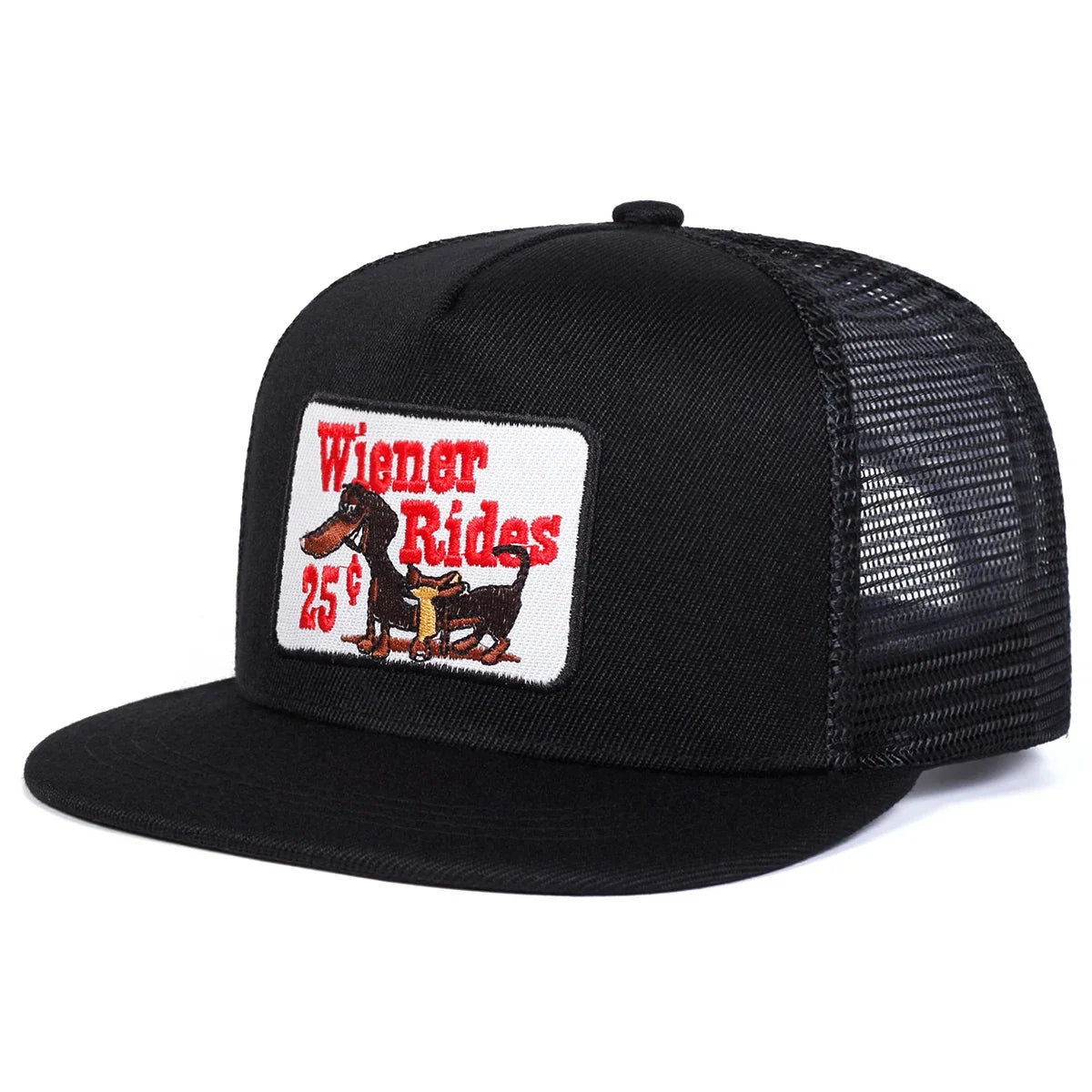 Wiener Rides Men's Trucker Snapback Baseball Cap – view 1