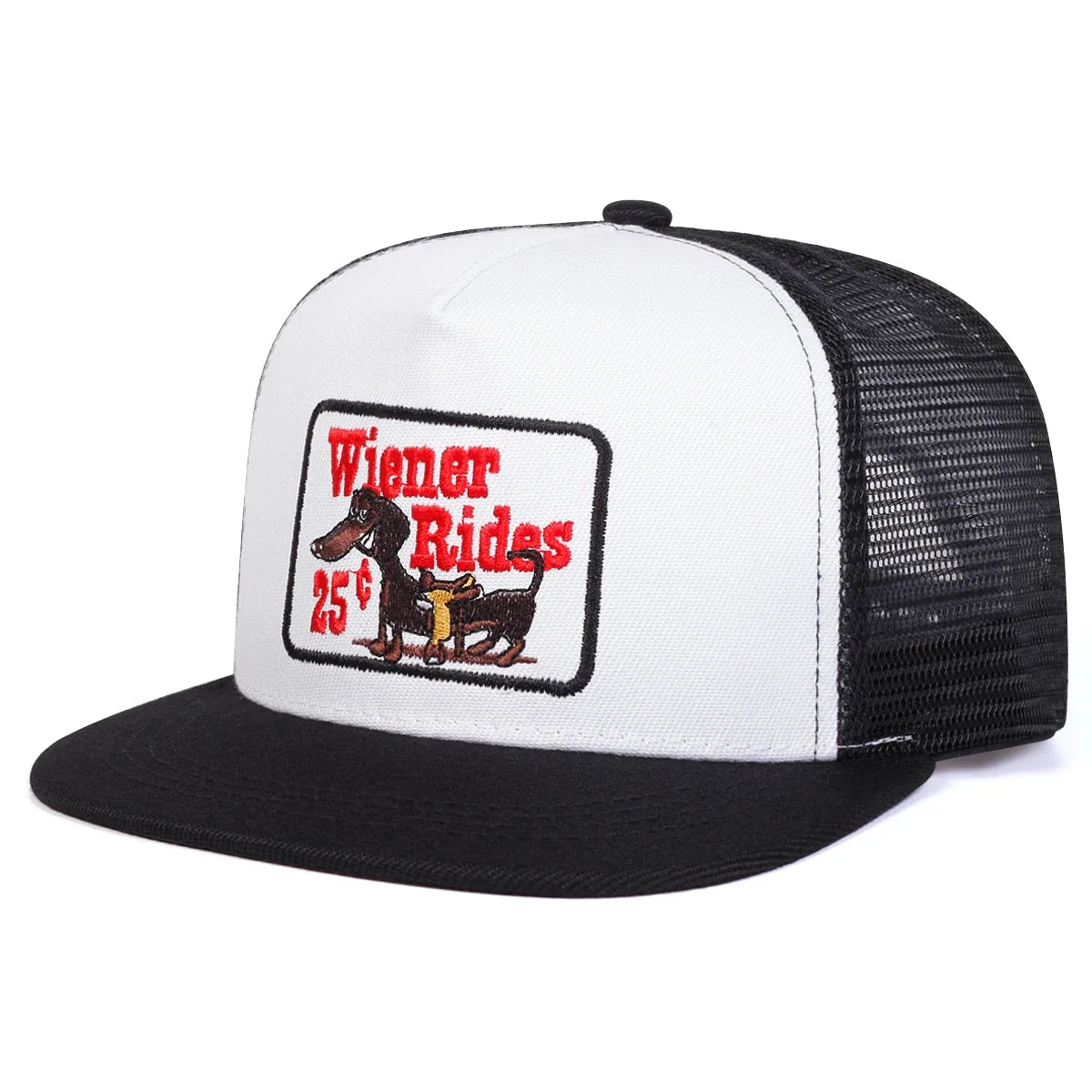 Wiener Rides Men's Trucker Snapback Baseball Cap – view 3