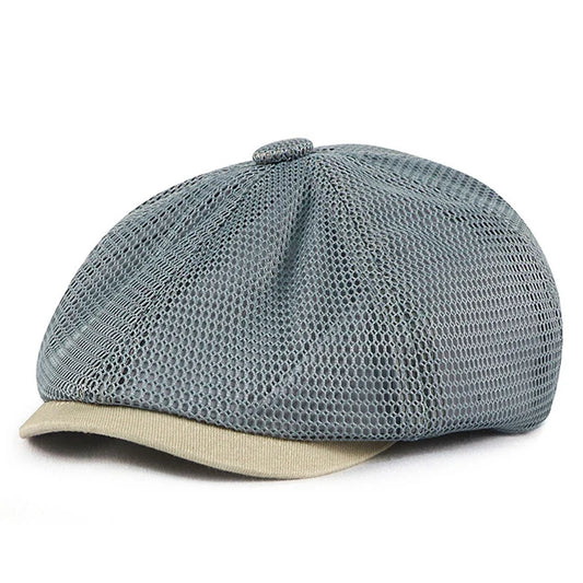 Woods Men's Golf Summer Newsboy Cap – Breathable Acrylic, Elastic 56–60 cm Fit, Five Colours