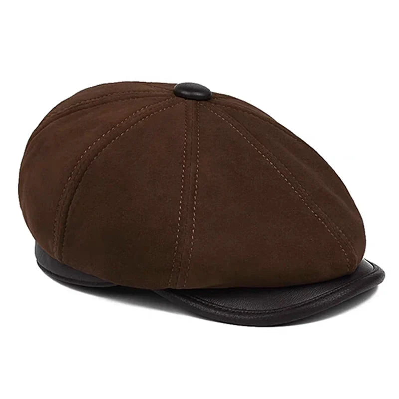 Woolton Men's Genuine Suede Newsboy Cap – view 4