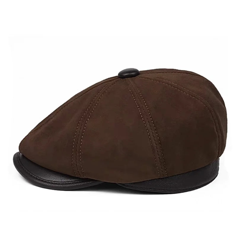 Woolton Men's Genuine Suede Newsboy Cap – view 5
