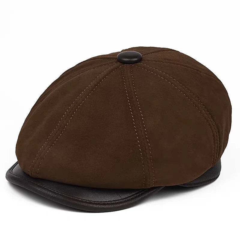 Woolton Men's Genuine Suede Newsboy Cap – view 1