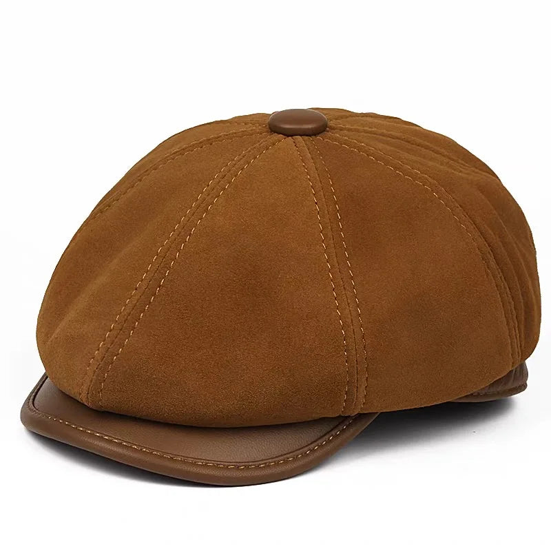 Woolton Men's Genuine Suede Newsboy Cap – view 2