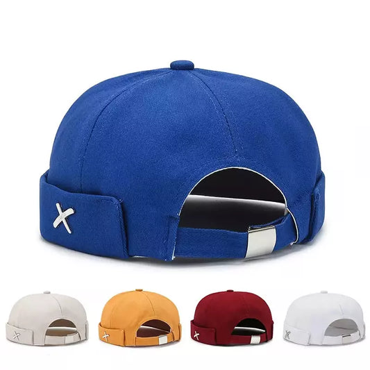 Men's Plain Cotton Docker Cap – 100% Cotton, Adjustable 55–61 cm Fit, Nine Colours for Everyday Wear