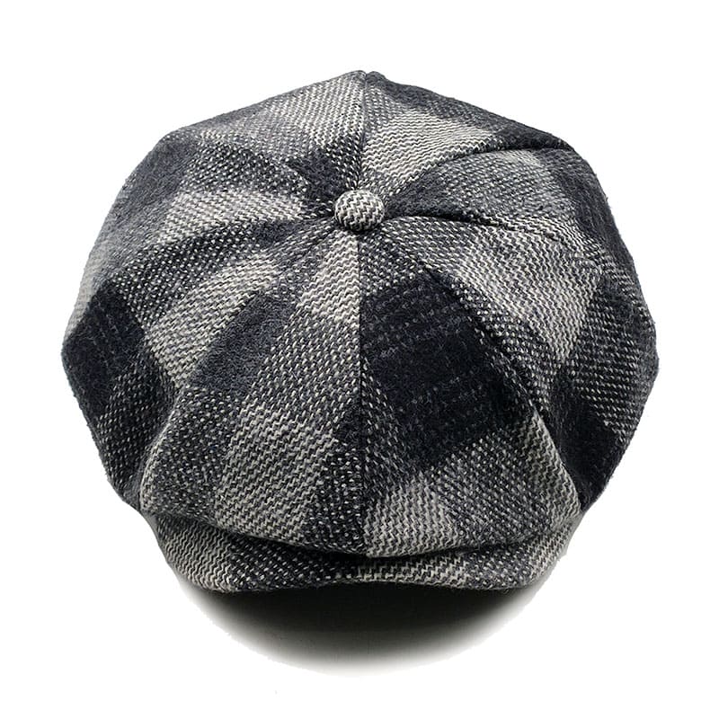 Yankton Men's Plaid Wool Newsboy Cap – view 4