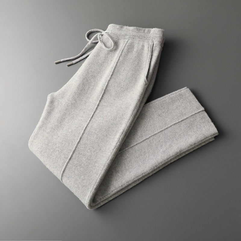 Merino Wool Centre-Seam Leisure Trousers by SATRI & CO. – view 3