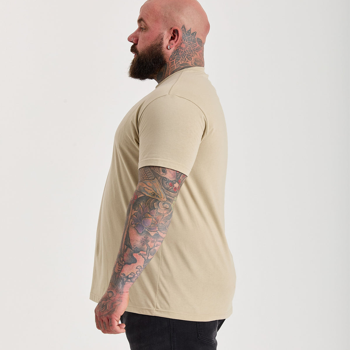 Men's Cotton Blend Jersey Crew Neck T-Shirt in Eucalyptus – view 5