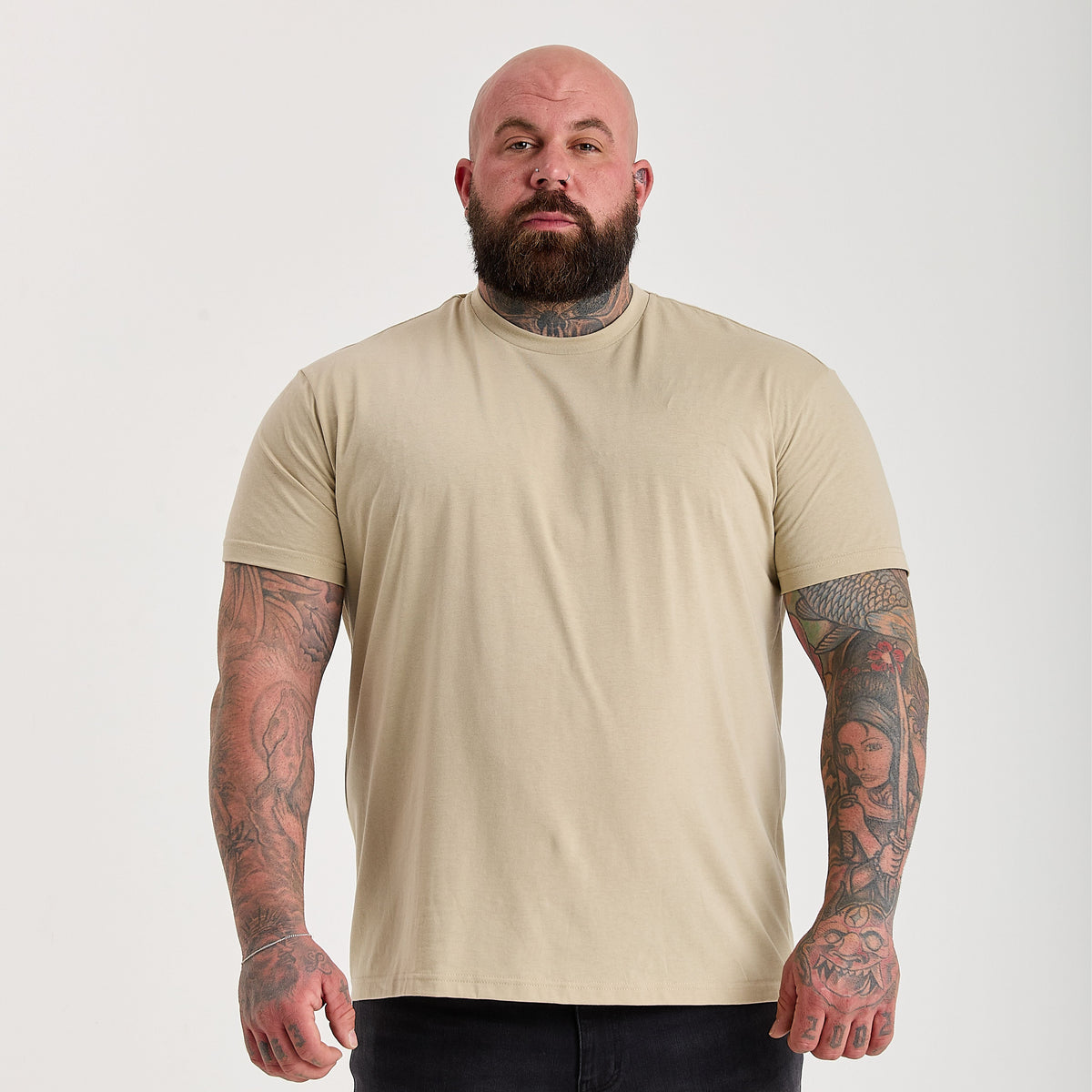 Men's Cotton Blend Jersey Crew Neck T-Shirt in Eucalyptus – view 1