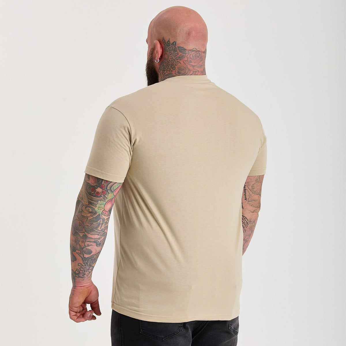Men's Cotton Blend Jersey Crew Neck T-Shirt in Eucalyptus – view 3