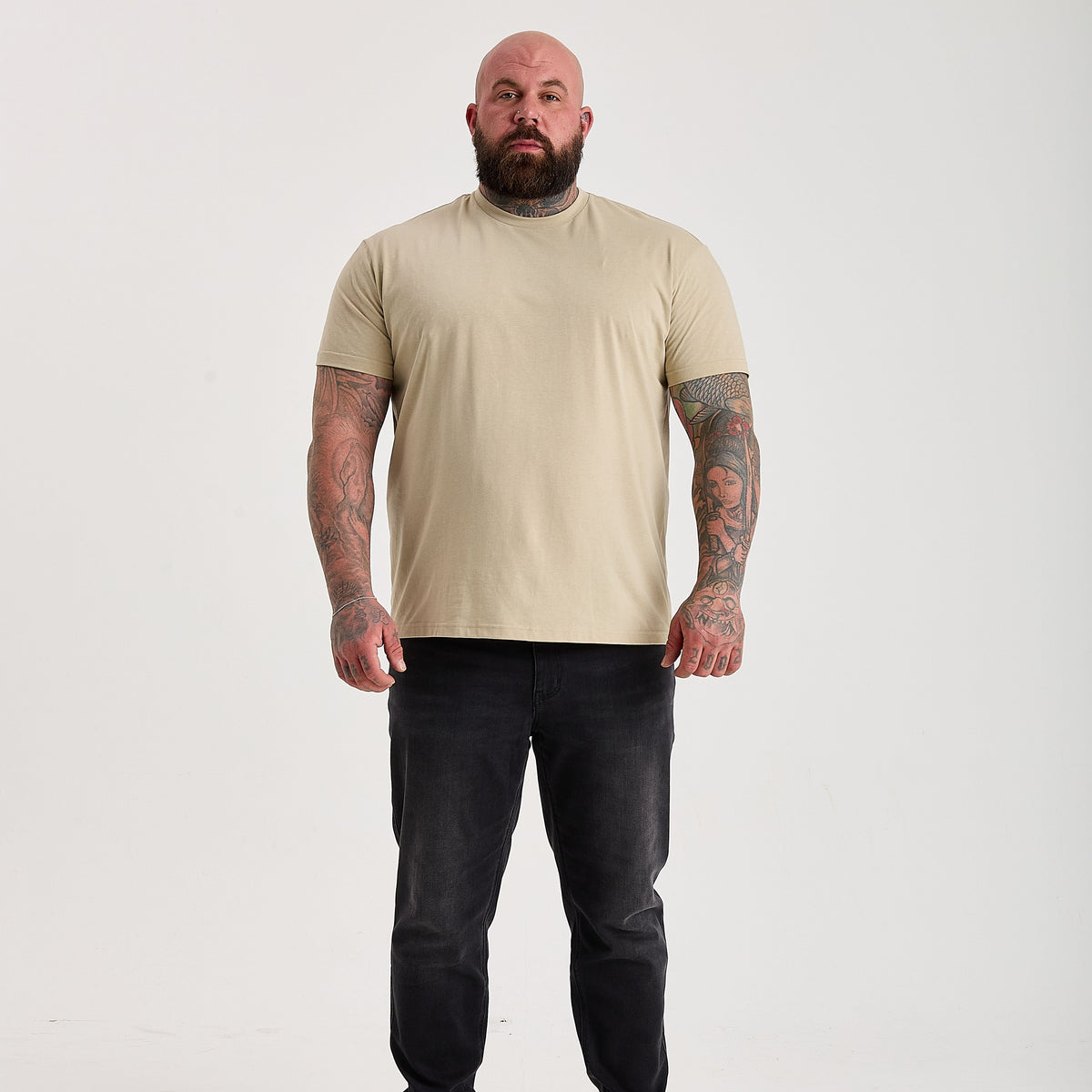 Men's Cotton Blend Jersey Crew Neck T-Shirt in Eucalyptus – view 4