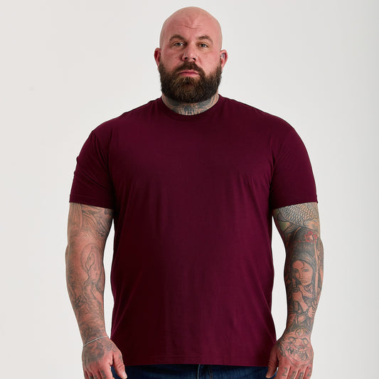 Men's Cotton Blend Jersey Crew Neck T-Shirt – Soft Lightweight Feel, Fitted Cut, Tagless Neck | Fig