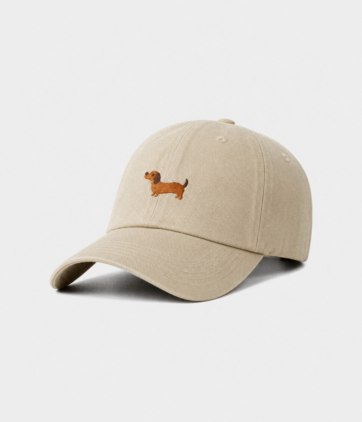 Sausage Dog Men's Embroidered Washed Cotton Baseball Cap – view 4