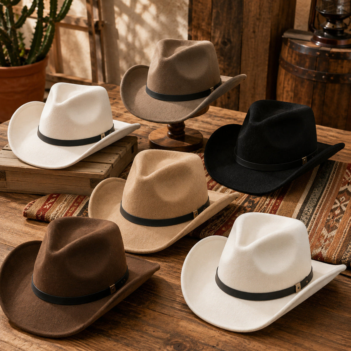 Men's Western Cowboy Hat with Cord Band – view 3