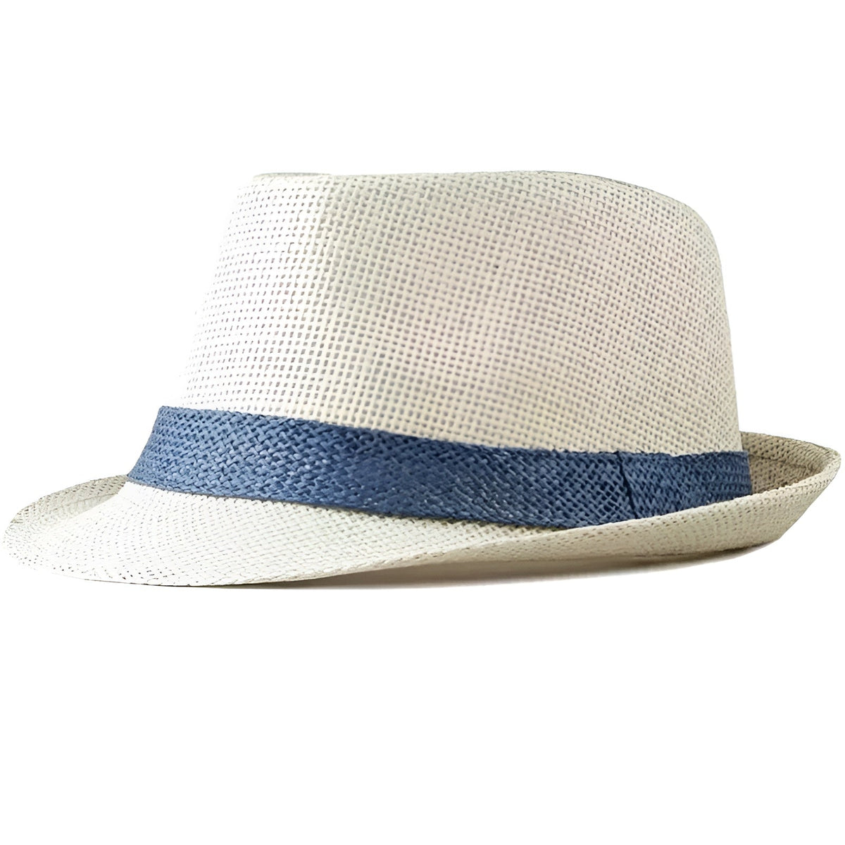 Men's Natural Straw Trilby Hat – Short Brim, Structured Crown, Contrasting Hatband, Adjustable 56–60 cm – view 2