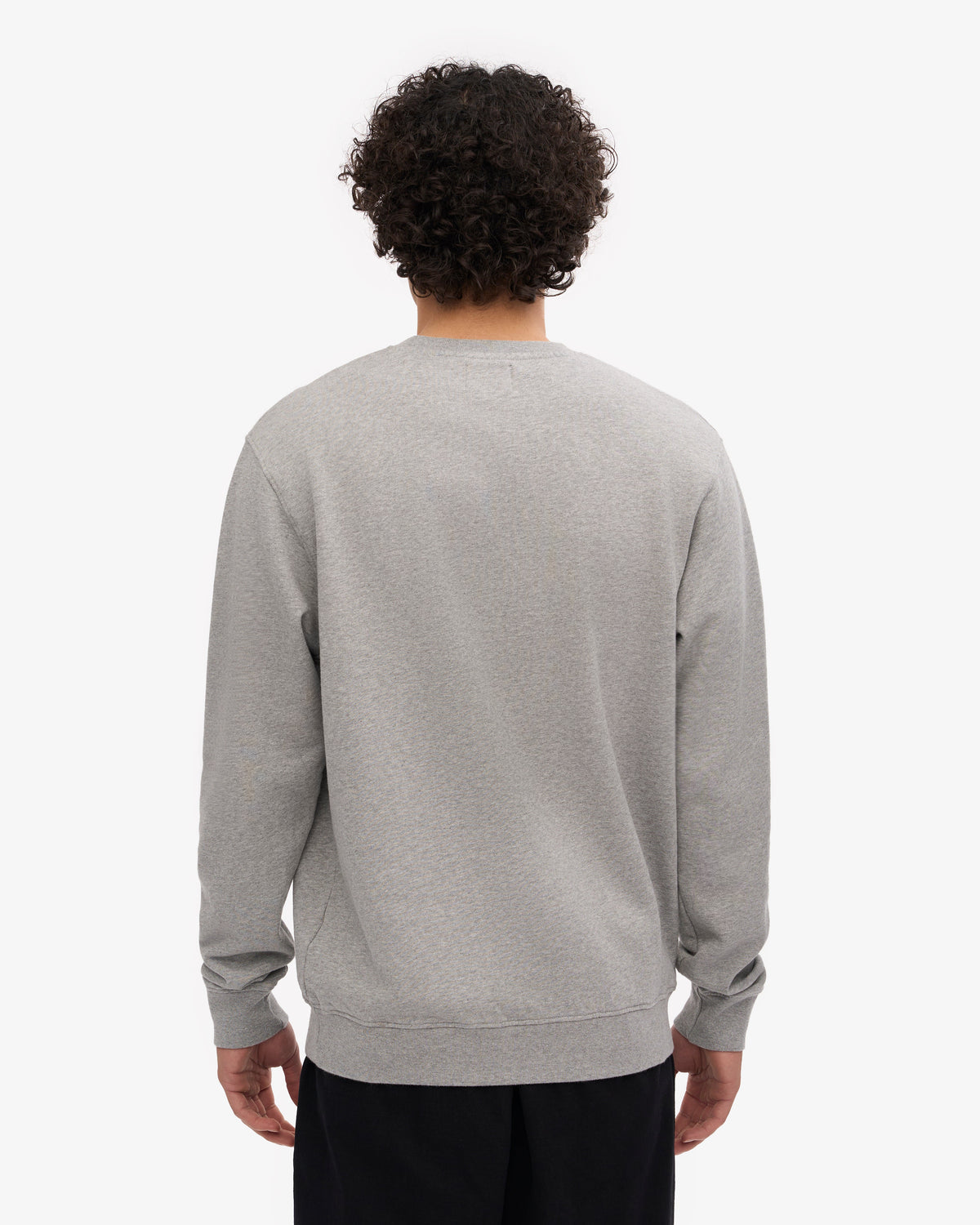 Men's Organic Cotton Crewneck Sweatsuit in Heather Grey – view 4