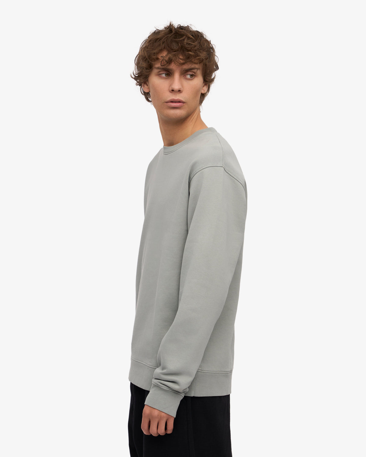 Men's Organic Cotton Crew Neck Sweatshirt in Sapphire Blue – view 3