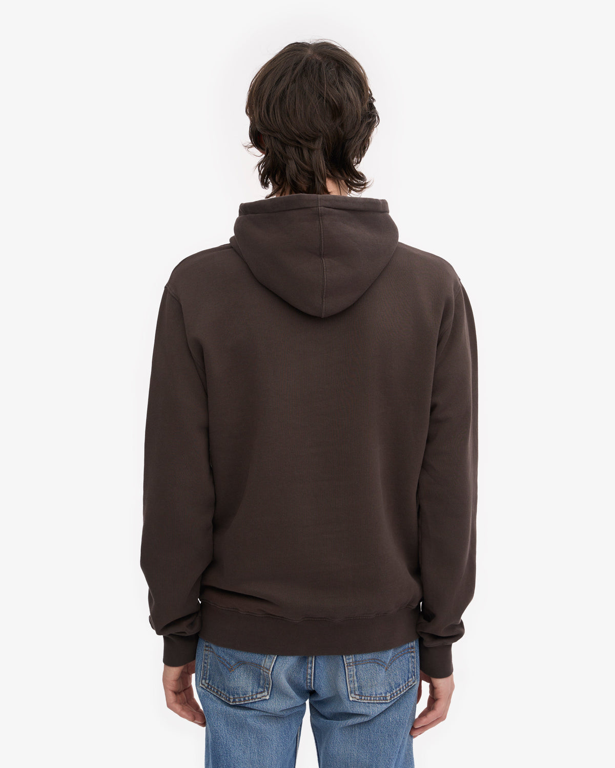 Men's Classic Organic Cotton Hoodie in Coffee Brown – view 4