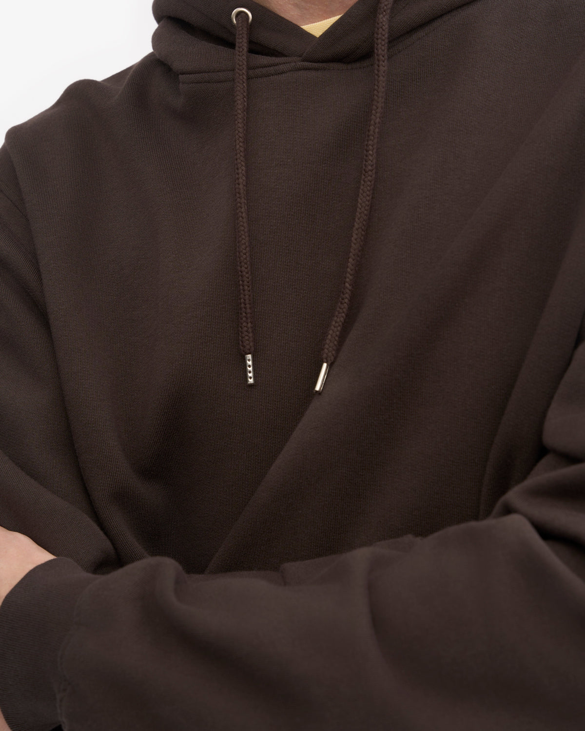 Men's Classic Organic Cotton Hoodie in Coffee Brown – view 7