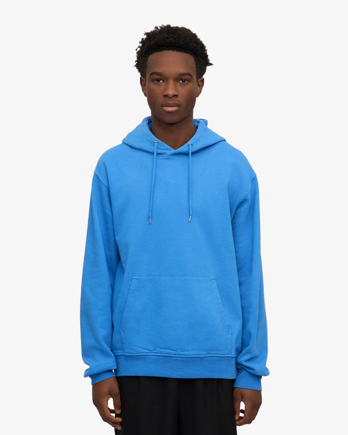 Men's Classic Organic Cotton Hoodie in Pacific Blue – view 2