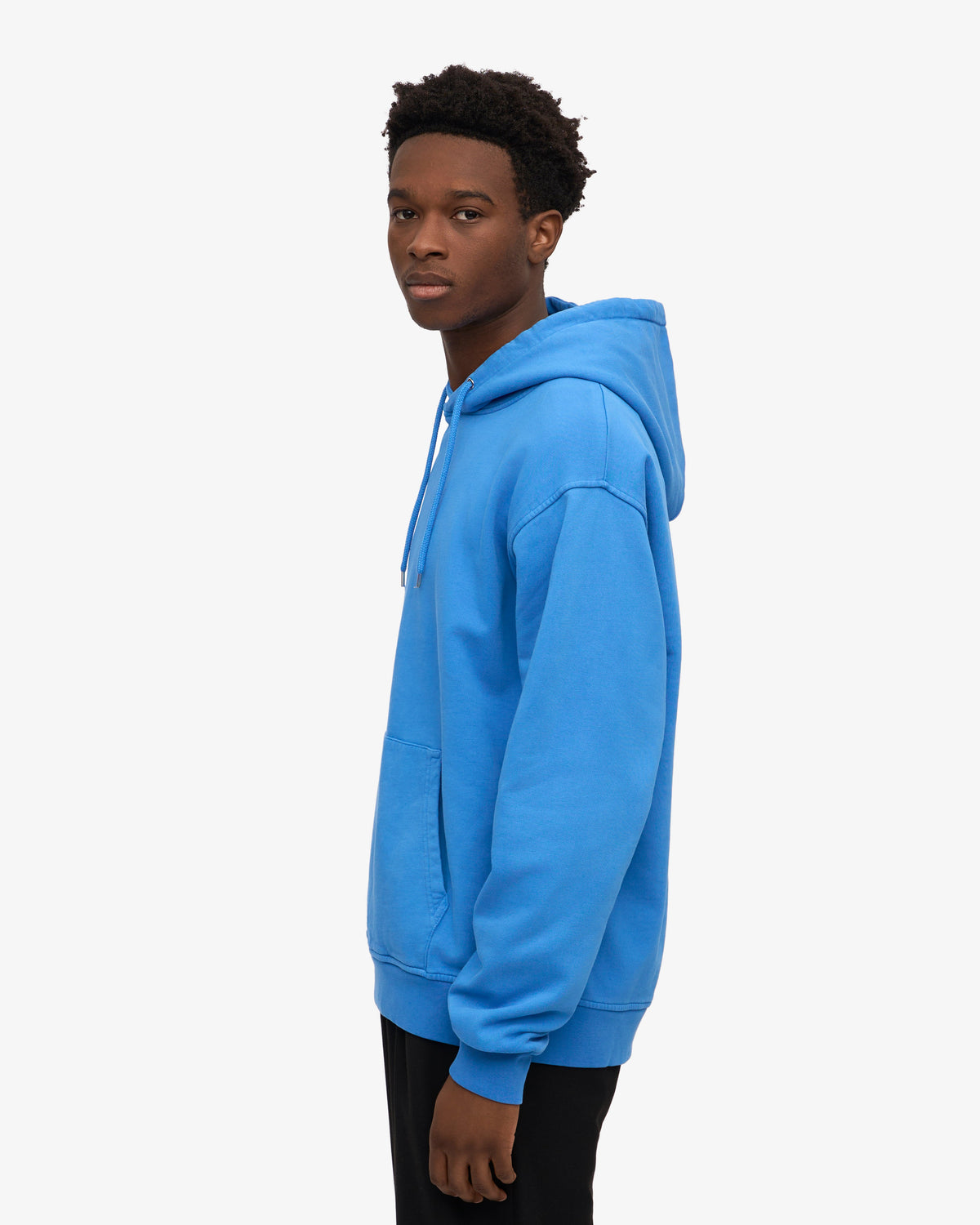 Men's Classic Organic Cotton Hoodie in Pacific Blue – view 3