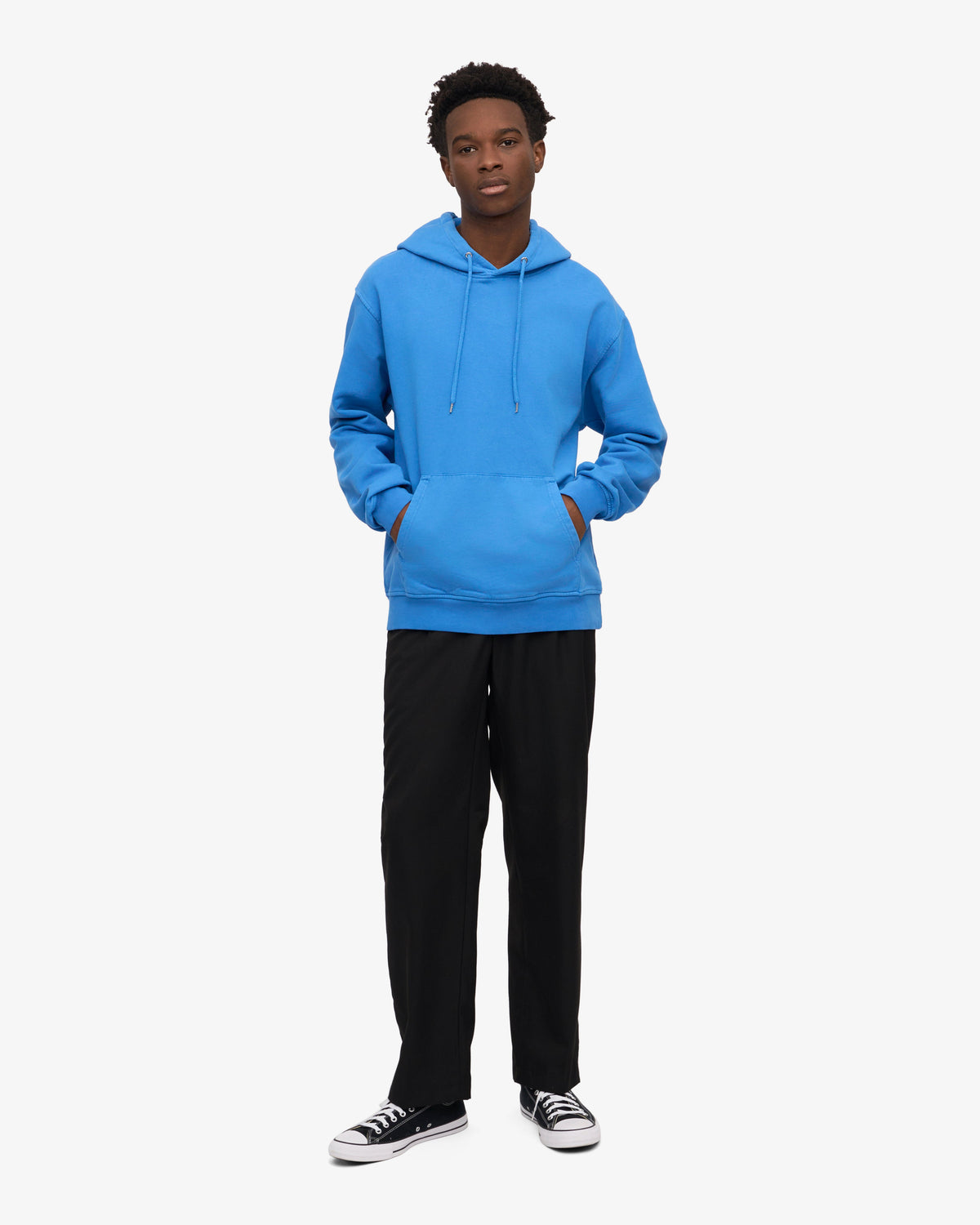 Men's Classic Organic Cotton Hoodie in Pacific Blue – view 5