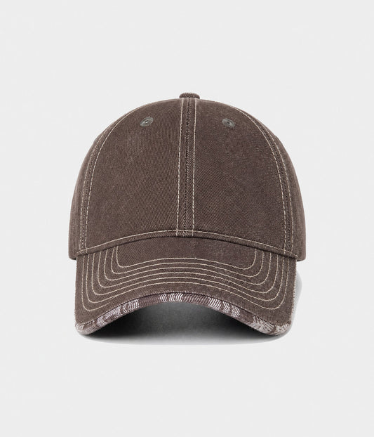 Denim Plaid Men's Washed Cotton Denim Baseball Cap – view 1