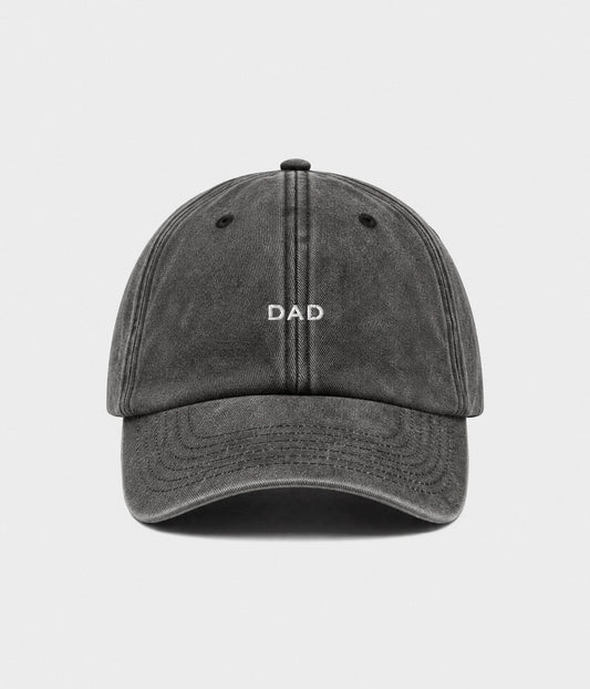 Dad Men's Embroidered Washed Cotton Baseball Cap in Black – view 1