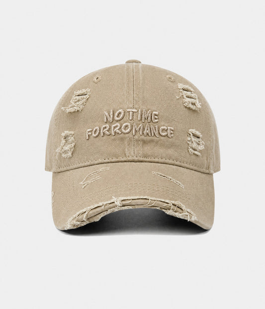 No Time for Romance Men's Distressed Washed Cotton Baseball Cap – view 1