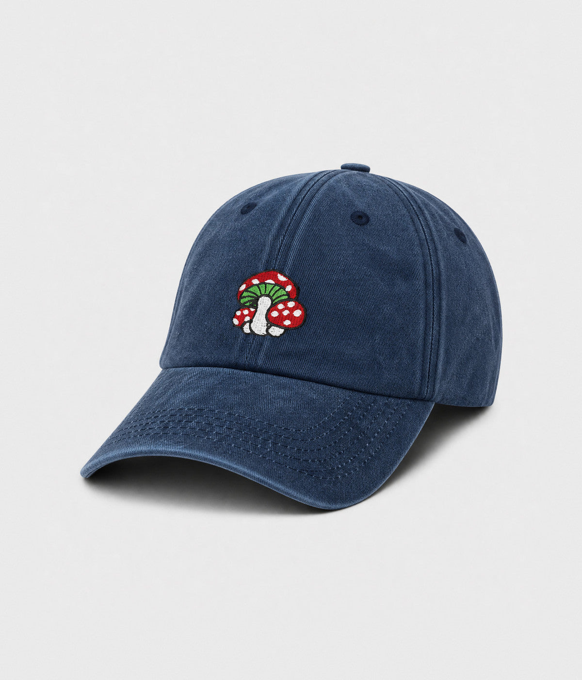 Mushroom Men's Embroidered Washed Cotton Baseball Cap – view 15