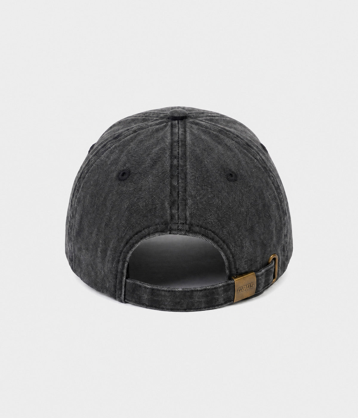 Washed Cotton Baseball Cap in Black – view 4