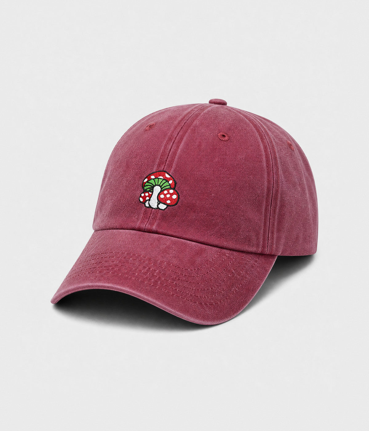 Mushroom Men's Embroidered Washed Cotton Baseball Cap – view 18