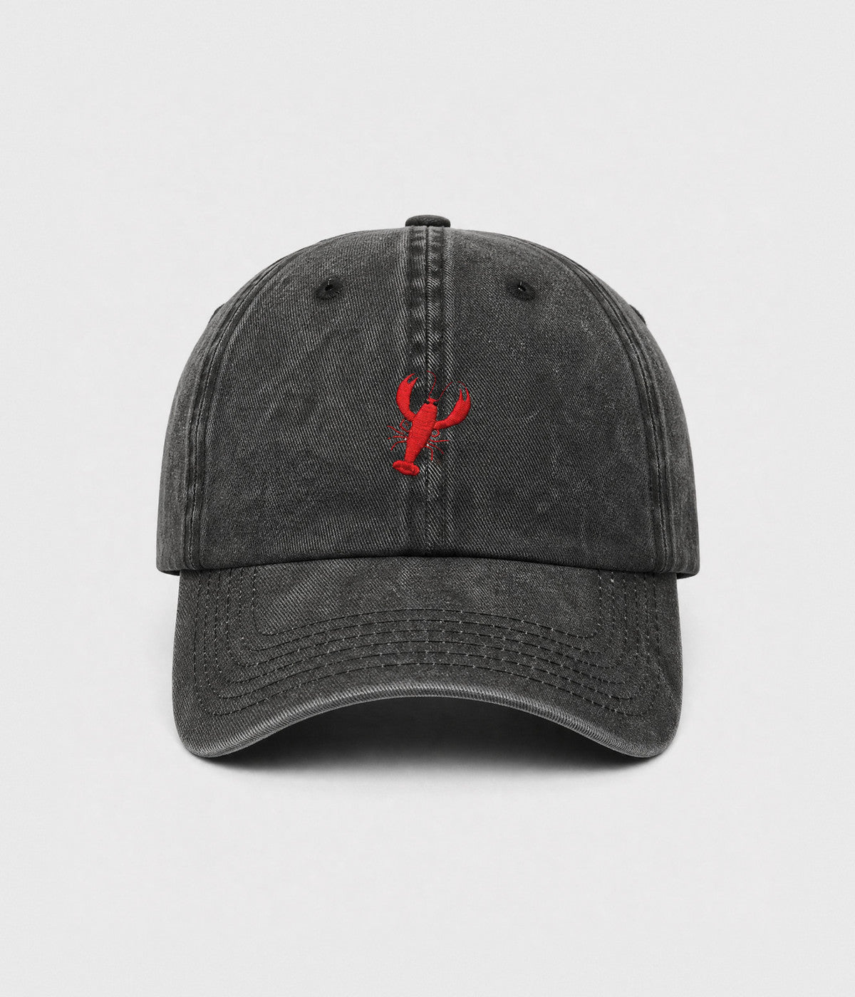 Lobster Men's Embroidered Washed Cotton Baseball Cap – view 14