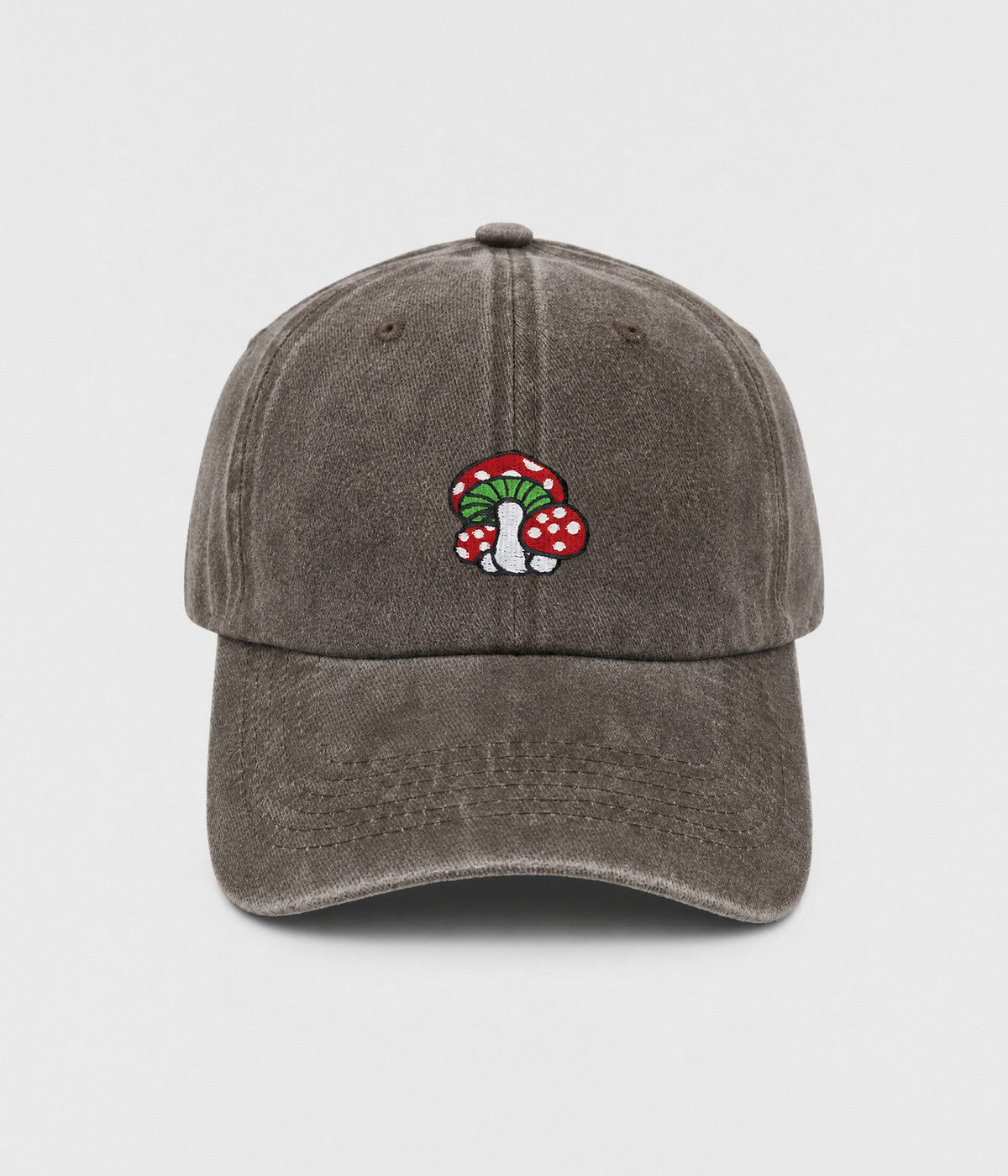 Mushroom Men's Embroidered Washed Cotton Baseball Cap – view 5
