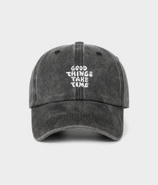 Good Things Take Time Men's Washed Cotton Baseball Cap – view 1