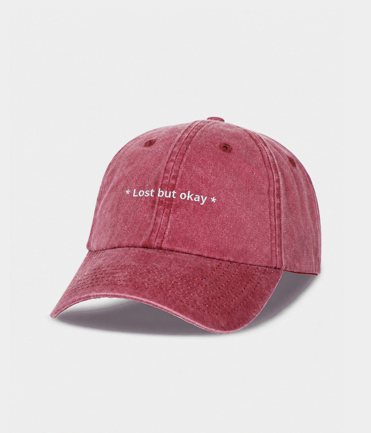 Lost but Okay Men's Washed Cotton Baseball Cap – view 8