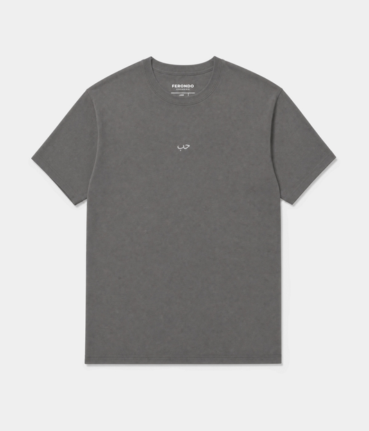 Arabic Love Men's Embroidered T-Shirt – 100% Cotton, Arabic Script Chest Detail, Regular Fit