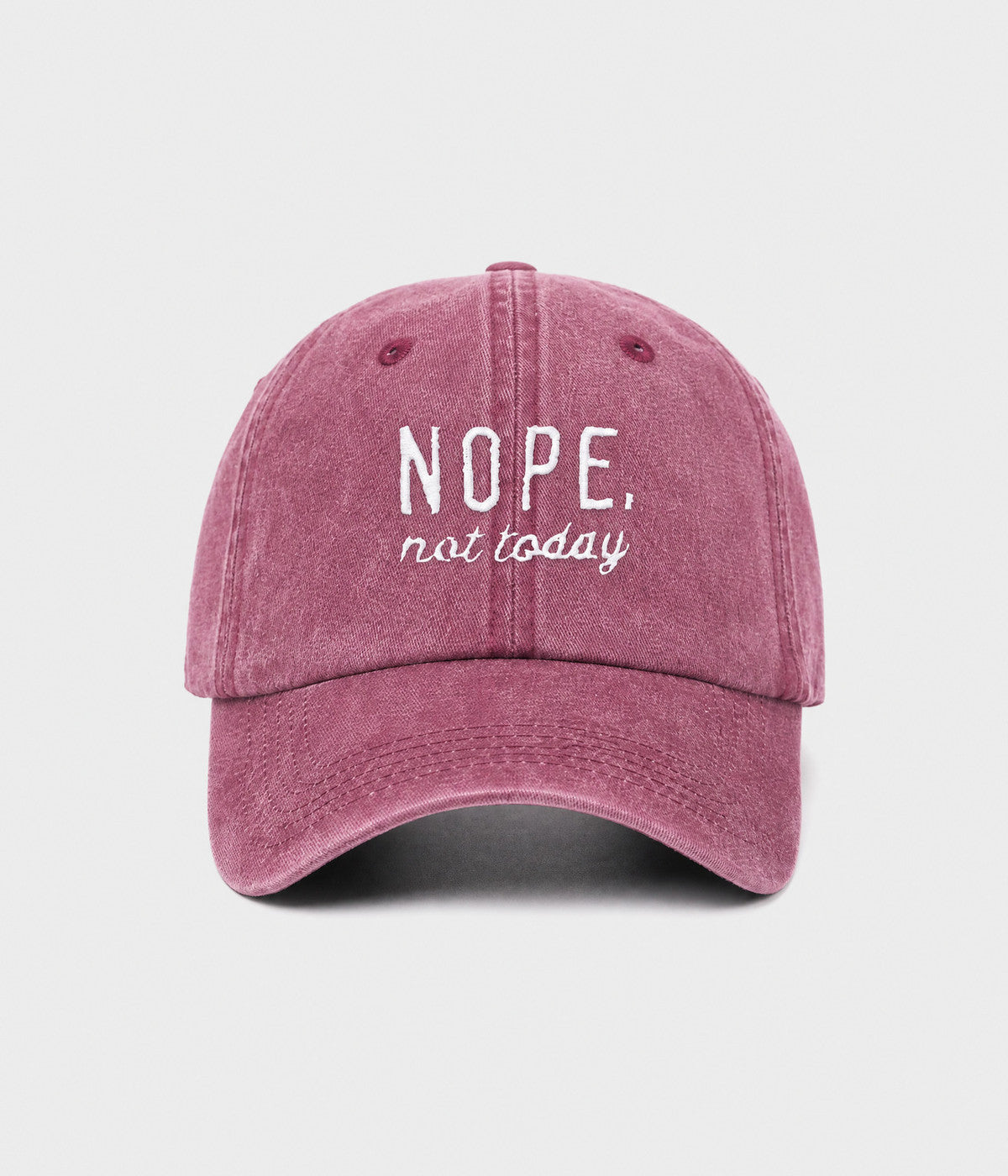 Nope, Not Today Men's Embroidered Washed Cotton Baseball Cap – view 1