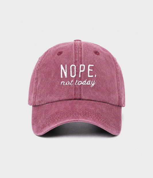 Nope, Not Today Men's Embroidered Washed Cotton Baseball Cap – view 1