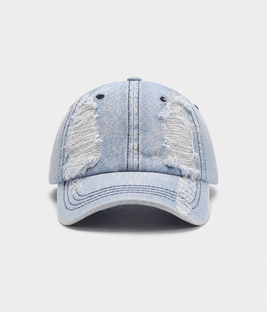 Torn Denim Men's Distressed Washed Baseball Cap – view 1
