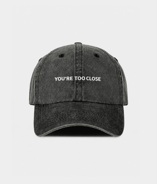 Too Close Men's Embroidered Washed Cotton Baseball Cap – view 1