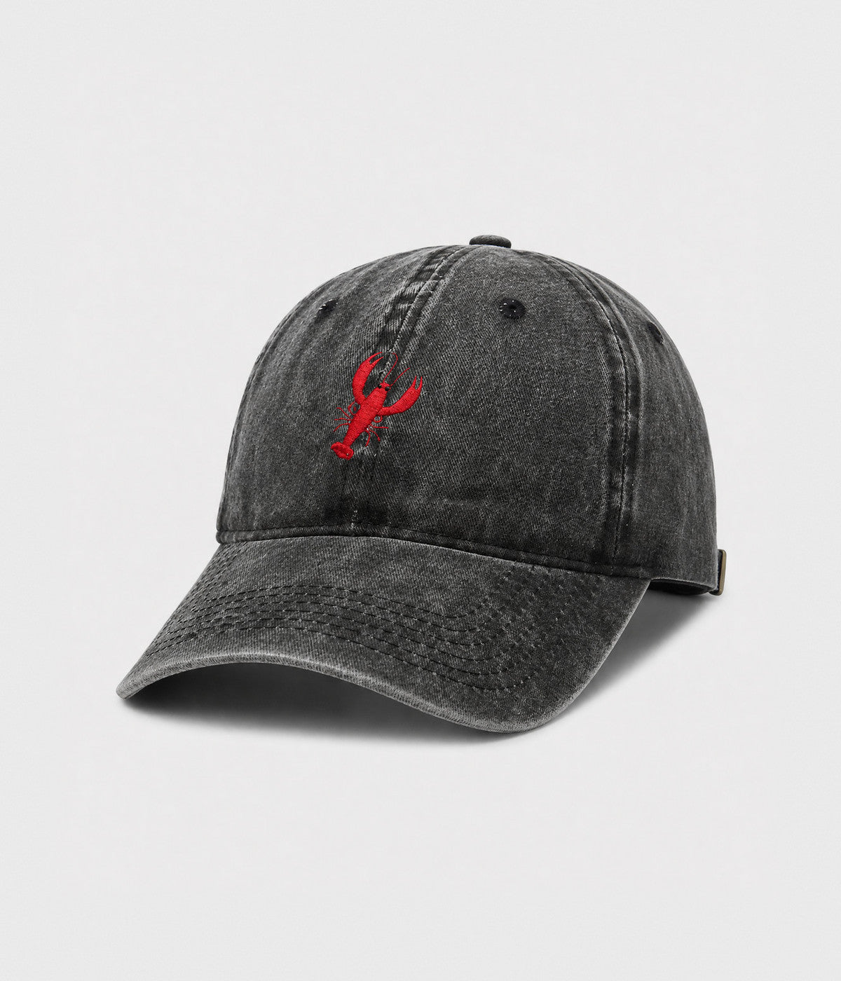 Lobster Men's Embroidered Washed Cotton Baseball Cap – view 15