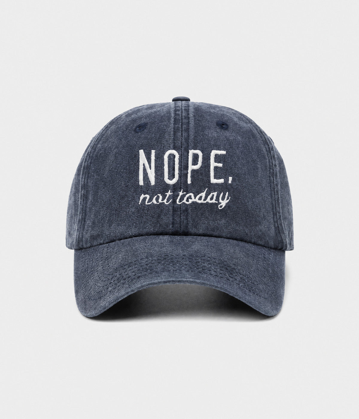 Nope, Not Today Men's Embroidered Washed Cotton Baseball Cap – view 4