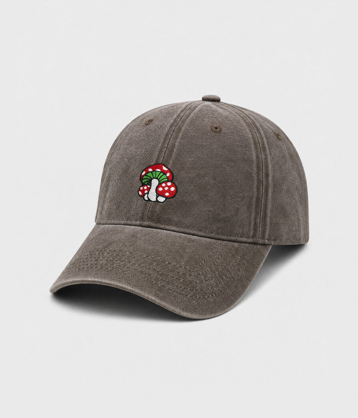 Mushroom Men's Embroidered Washed Cotton Baseball Cap – view 6