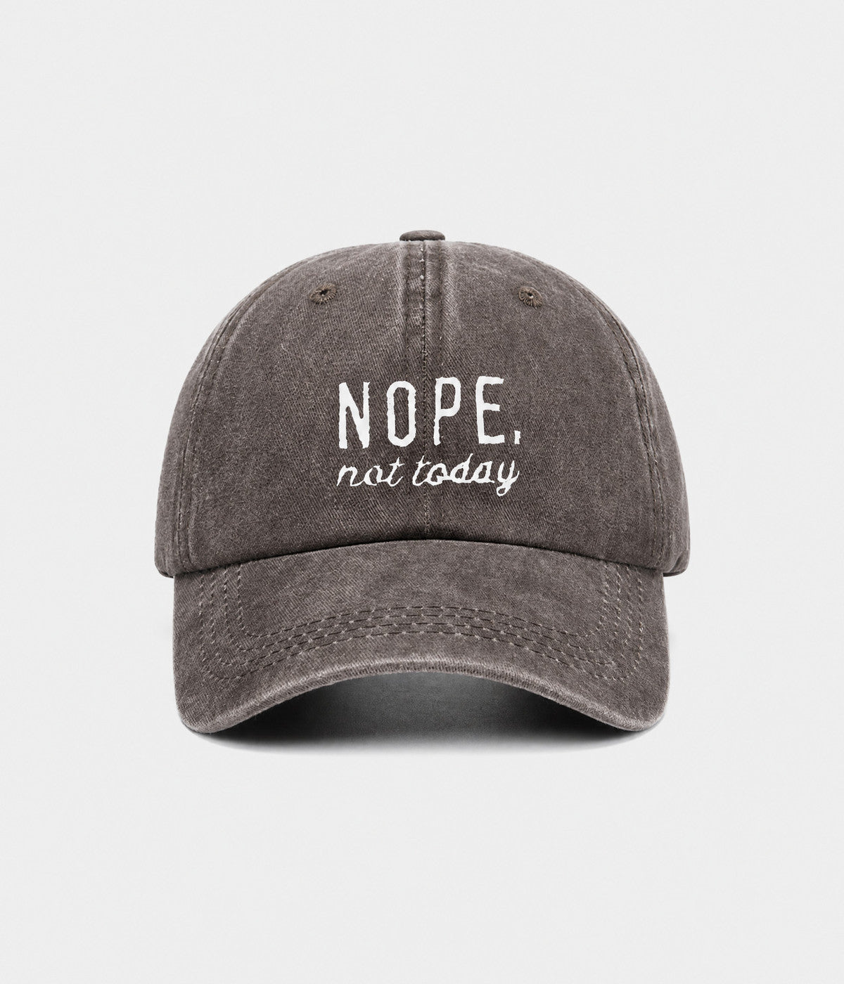 Nope, Not Today Men's Embroidered Washed Cotton Baseball Cap – view 14